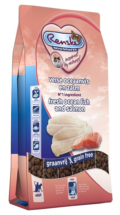 Renske Super Premium Adult Maxi Ozeanfisch und Lachs Katzenfutter