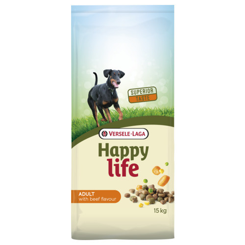 Happy Life Adult mit Rindergeschmack Hundefutter