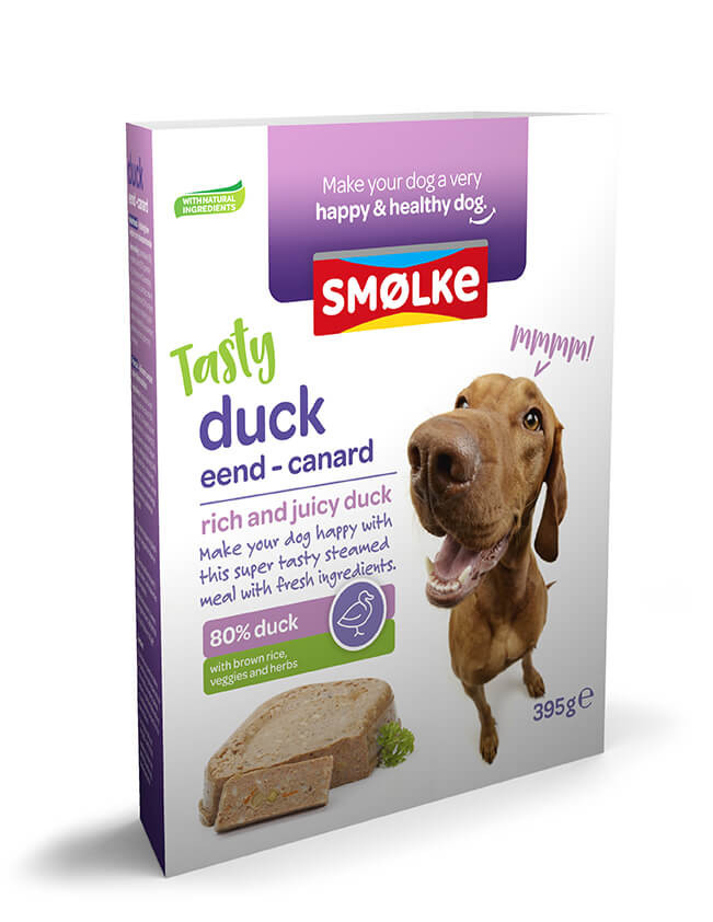 Smølke Tasty Duck vers gestoomde eend nat hondenvoer