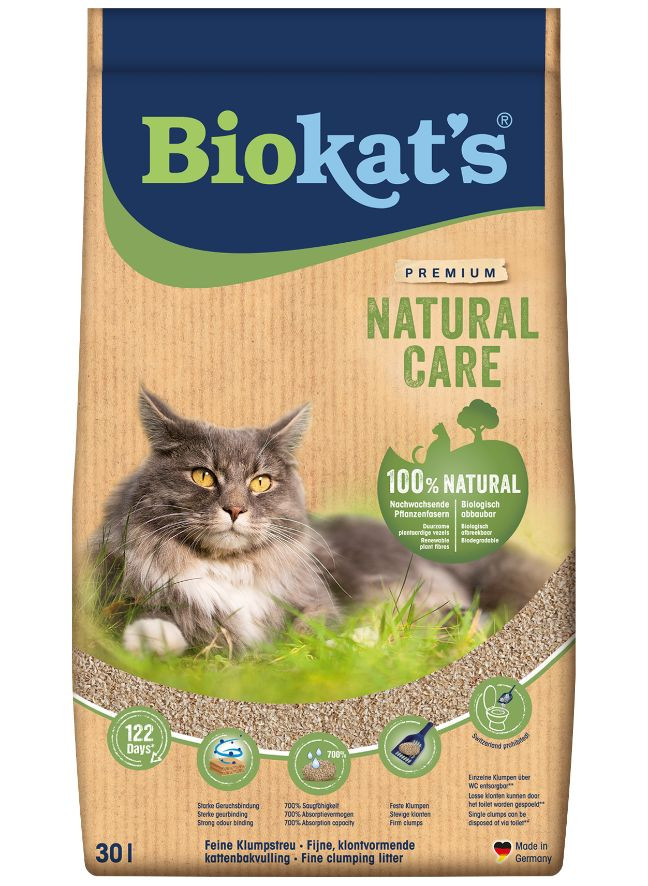 Biokat‘s Natural Care klontvormend kattengrit 30L