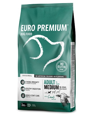 Euro Premium Adult Medium mit Lamm & Reis Hundefutter