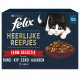 Felix Tasty Shreds Variation vom Land mit Rind, Huhn, Ente, Pute in Sauce Nassfutter Katze 