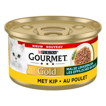 Gourmet Gold Malse Lekkernijen met kip natvoer kat (24x85 g)