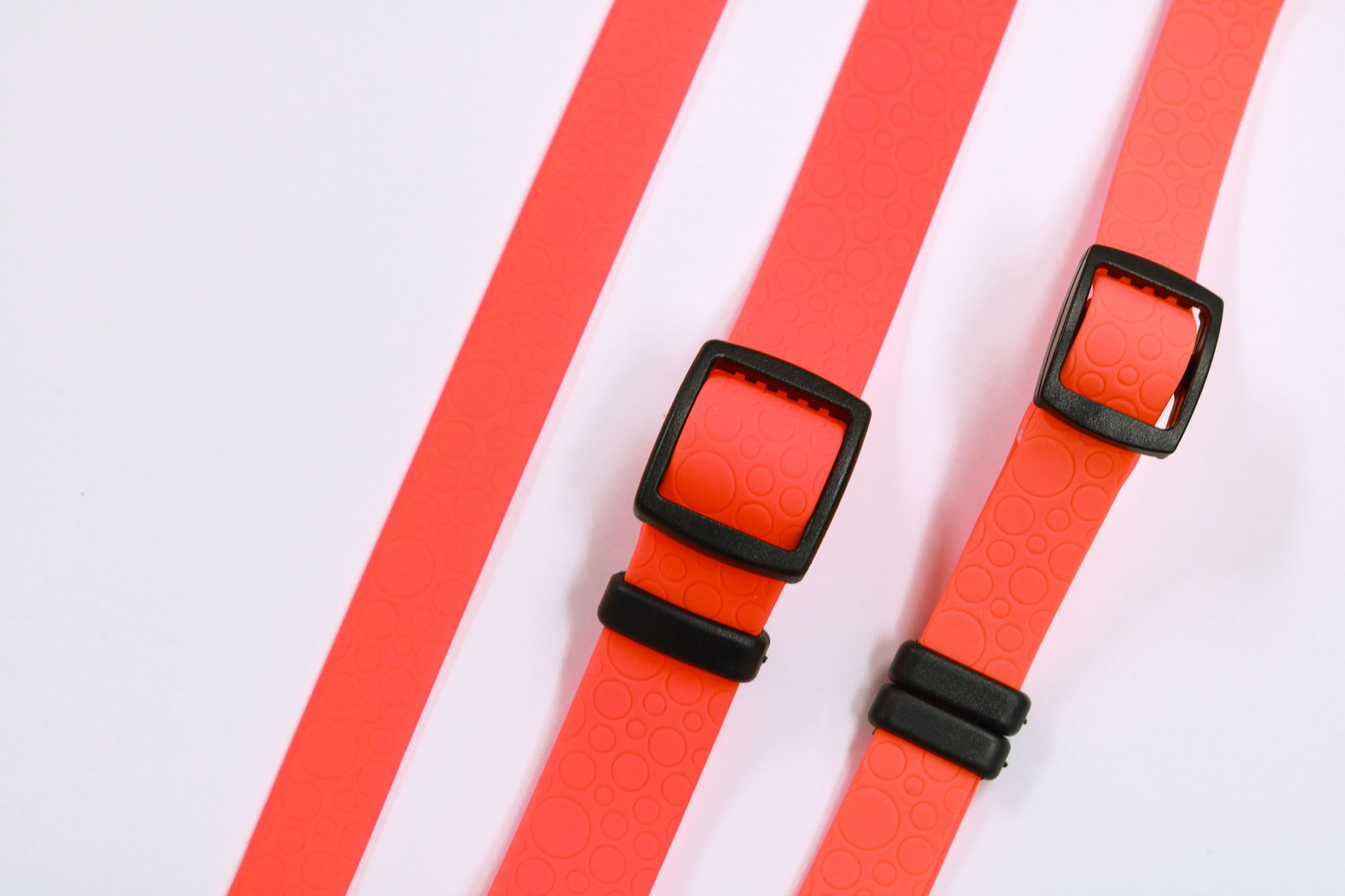 Halsband of looplijn Luca anti-slip rubber oranje