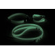 Luca Hundeleine oder Halsband gummiert rutschfest glow in the dark