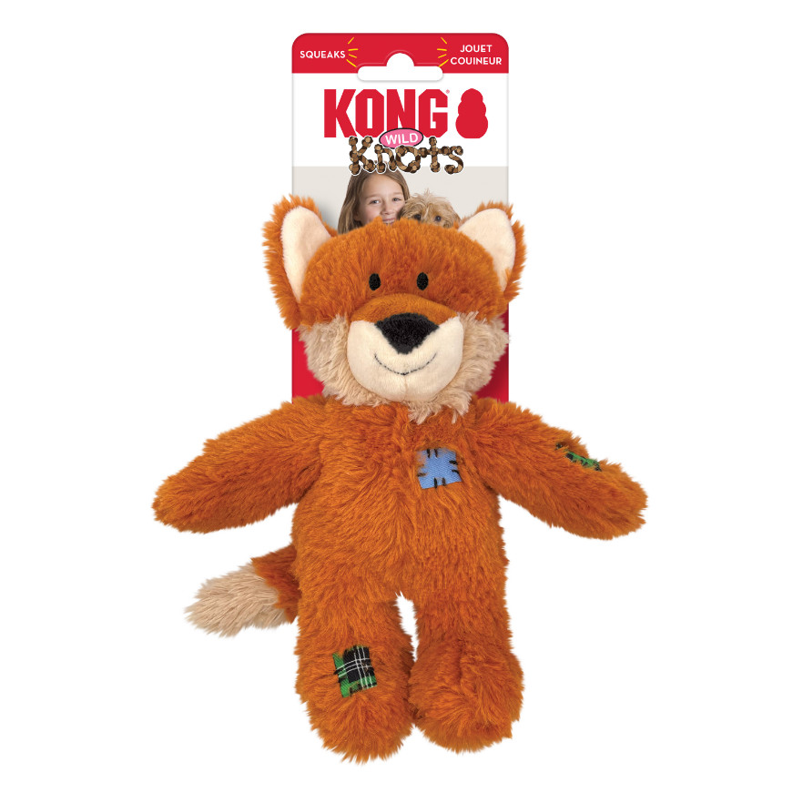 Kong Wild Knots vos met piep hondenspeelgoed