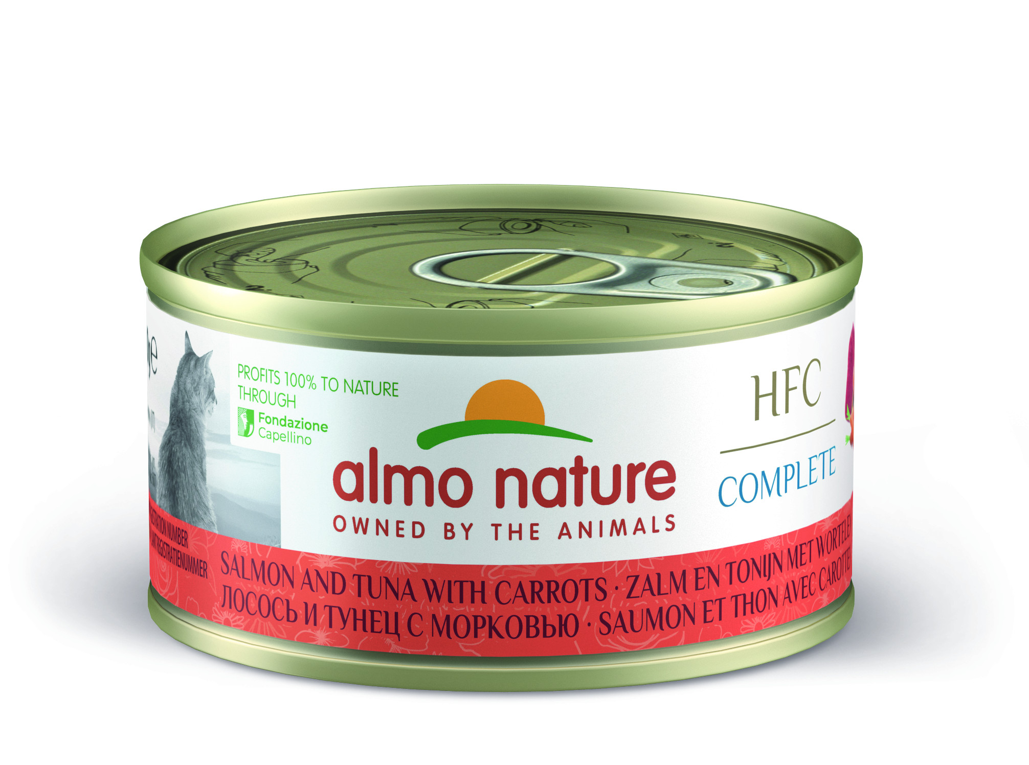 Almo Nature HFC Complete zalm en tonijn met wortel natvoer kat (70 g)