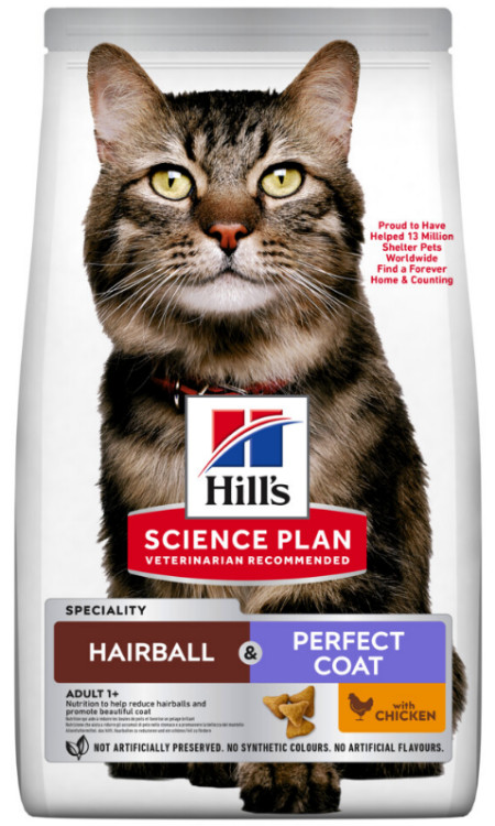 Hill's Adult Hairball & Perfect Coat kattenvoer