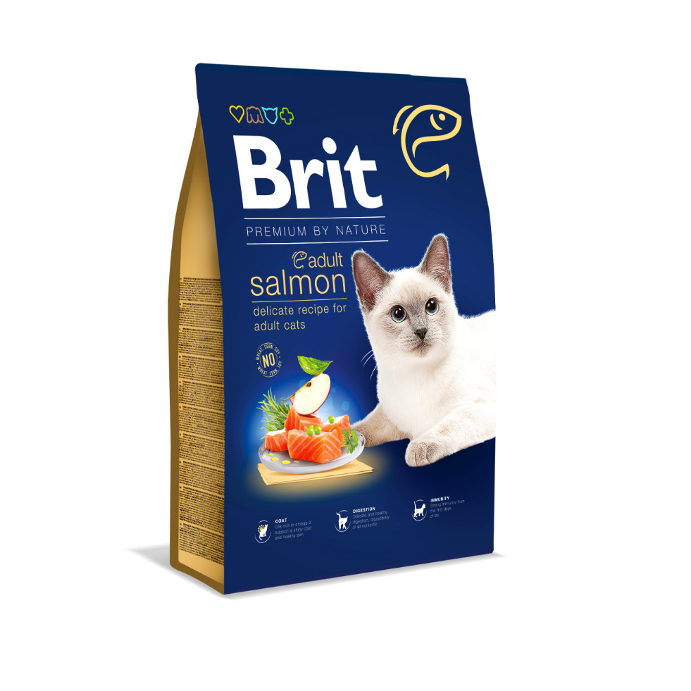 Brit Premium by Nature Adult zalm kattenvoer