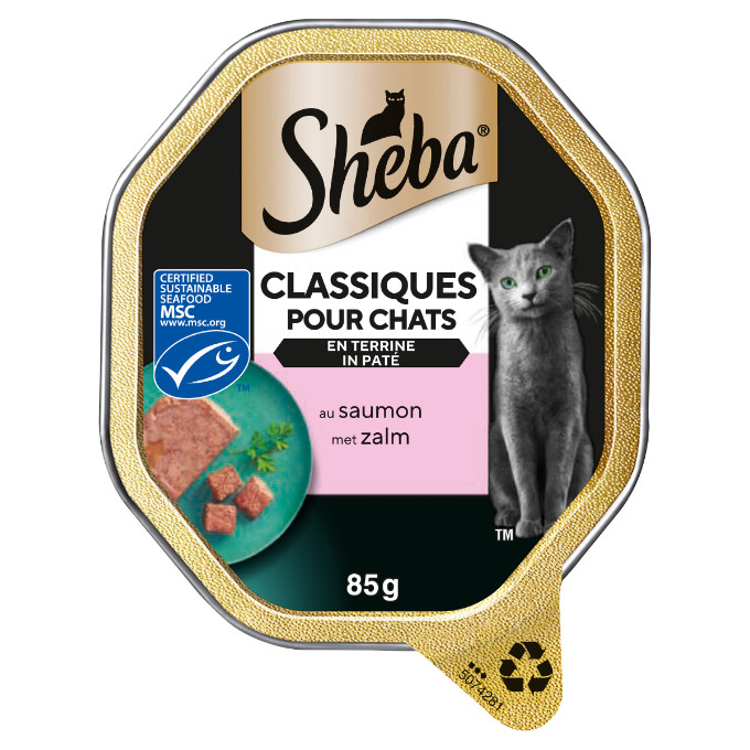 Sheba Classics Paté mit Lachs Katzen-Nassfutter (Schale 85 g)