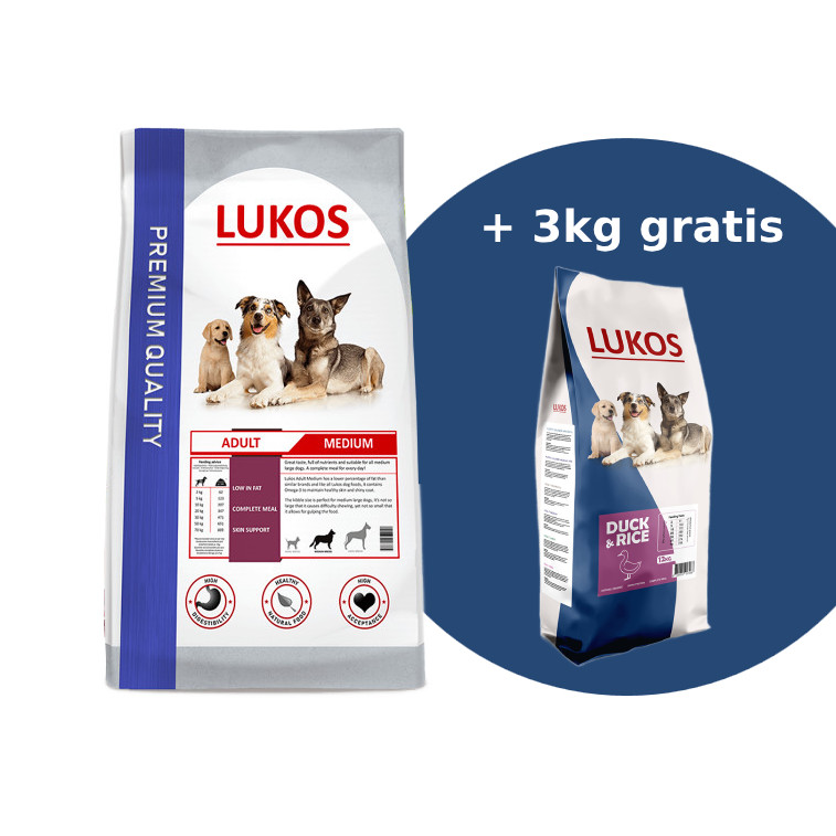 Lukos probeerpakket -met gevogelte en met eend- premium hondenvoer