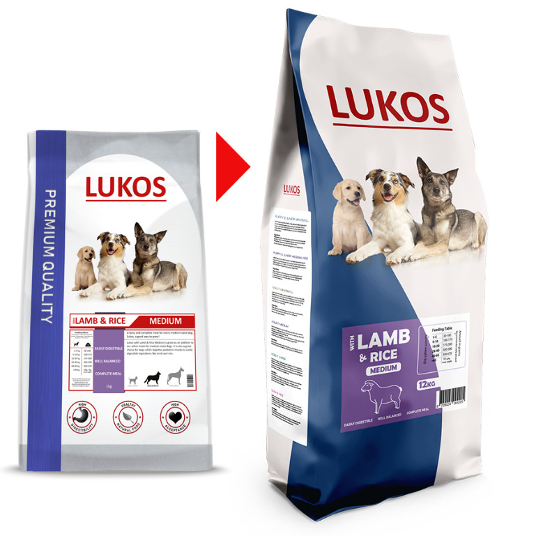 Lukos Adult Medium met lam & rijst - premium hondenvoer