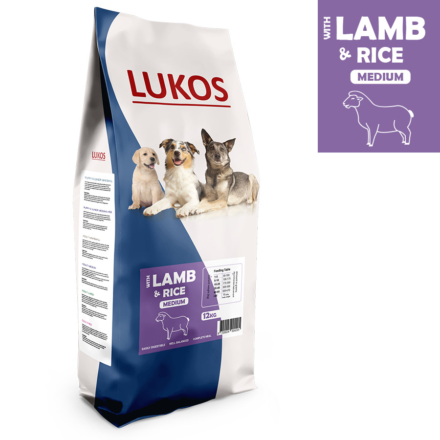 Lukos Adult Medium met lam & rijst - premium hondenvoer